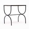 French Mid-Century Orange Ceramic Tile and Wrought Iron Side Table from Vallauris