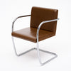 Pair of Mid-Century Modern Chrome and Cognac Leather Cantilever Armchairs