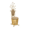 Italian Mid-Century Gilt Wrought Iron Vanity Chair