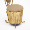 Italian Mid-Century Gilt Wrought Iron Vanity Chair