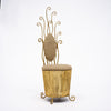 Italian Mid-Century Gilt Wrought Iron Vanity Chair