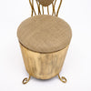 Italian Mid-Century Gilt Wrought Iron Vanity Chair