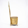 Italian Mid-Century Gilt Wrought Iron Vanity Chair