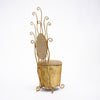 Italian Mid-Century Gilt Wrought Iron Vanity Chair