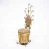 Italian Mid-Century Gilt Wrought Iron Vanity Chair