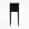 Pair of French Louis XVI Style Ebonized, Brass and Marble Side Tables
