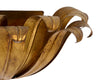 Italian Mid-Century Gilt Metal Floral Wall Sconce