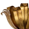 Italian Mid-Century Gilt Metal Floral Wall Sconce