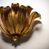 Italian Mid-Century Gilt Metal Floral Wall Sconce