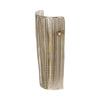 Pair of Italian Murano Ribbed Smoked Glass and Brass Wall Sconces