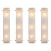 Italian Mid-Century Murano Frosted Textured Glass Wall Sconces
