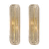 Italian Mid-Century Murano Smoked Glass and Brass "Fregio" Wall Sconce