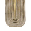 Italian Mid-Century Murano Smoked Glass and Brass "Fregio" Wall Sconce
