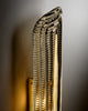 Italian Mid-Century Murano Smoked Glass and Brass "Fregio" Wall Sconce