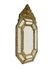 French Napoleon III Gilt Brass Repoussé Cushion Mirror, 19th Century