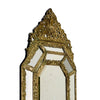 French Napoleon III Gilt Brass Repoussé Cushion Mirror, 19th Century