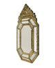 French Napoleon III Gilt Brass Repoussé Cushion Mirror, 19th Century