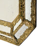 French Napoleon III Gilt Brass Repoussé Cushion Mirror, 19th Century