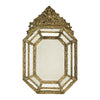 French Napoleon III Gilt Brass Repoussé Cushion Mirror, 19th Century