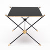 French Mid-Century Black Glass, Iron and Brass Coffee Table