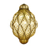 Antique Venetian Citrine Glass and Wrought Iron Lantern, Circa 1920
