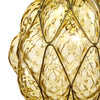 Antique Venetian Citrine Glass and Wrought Iron Lantern, Circa 1920