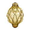 Antique Venetian Citrine Glass and Wrought Iron Lantern, Circa 1920