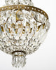 French Louis XVI Crystal and Gilt Bronze Basket Chandelier