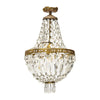 French Louis XVI Crystal and Gilt Bronze Basket Chandelier