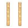 Pair of Murano Textured Amber-Orange Glass Sconces, IN STOCK