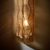 Pair of Murano Textured Amber-Orange Glass Sconces, IN STOCK