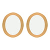 Pair of Italian Faceted Amber-Gold Glass Mirrors, Circa 1970