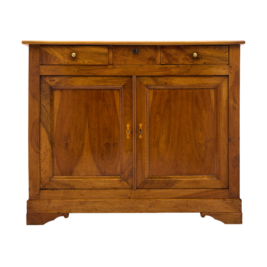 French Restauration Period Blond Walnut Buffet, Circa 1845