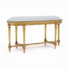 French Louis XVI Style Gilt Wood Six-Leg Bench, Circa 1900