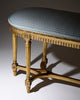 French Louis XVI Style Gilt Wood Six-Leg Bench, Circa 1900