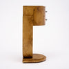 French Art Deco Burled Ash Side Table with Architectural U-form Base