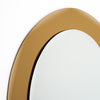 Pair of Italian Faceted Amber-Gold Glass Mirrors, Circa 1970