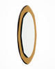 Pair of Italian Faceted Amber-Gold Glass Mirrors, Circa 1970
