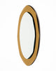 Pair of Italian Faceted Amber-Gold Glass Mirrors, Circa 1970