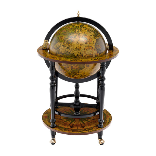 Italian Mid-Century Globe Bar Cart, Circa 1950