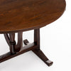 French Fir Vendange Table with Sculptural Lyra Folding Base