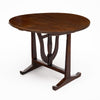 French Fir Vendange Table with Sculptural Lyra Folding Base