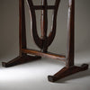 French Fir Vendange Table with Sculptural Lyra Folding Base