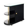 Art Deco Period French Ebonized Walnut Veneer Bar Cart