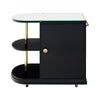 Art Deco Period French Ebonized Walnut Veneer Bar Cart