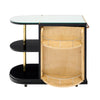 Art Deco Period French Ebonized Walnut Veneer Bar Cart