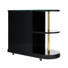 Art Deco Period French Ebonized Walnut Veneer Bar Cart