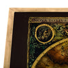 Neoclassical Ebonized and Brass Coffee Table with Antique World Map Top