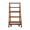 Art Deco Period French Oak Rolling Library Wooden Steps, Circa 1940