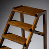 Art Deco Period French Oak Rolling Library Wooden Steps, Circa 1940